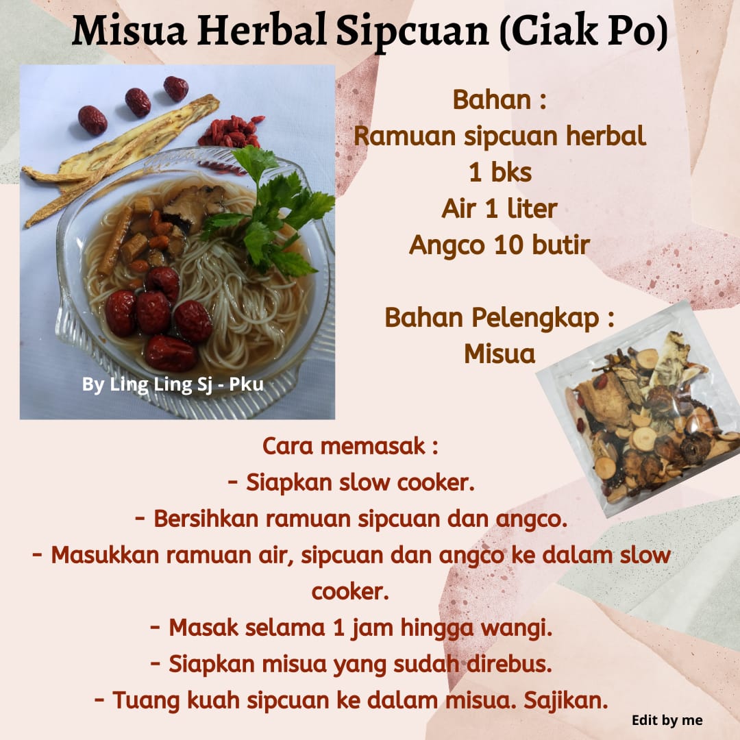 MISUA HERBAL SIPCUAN (CIAK PO) resep vegetarian - LOVE ...